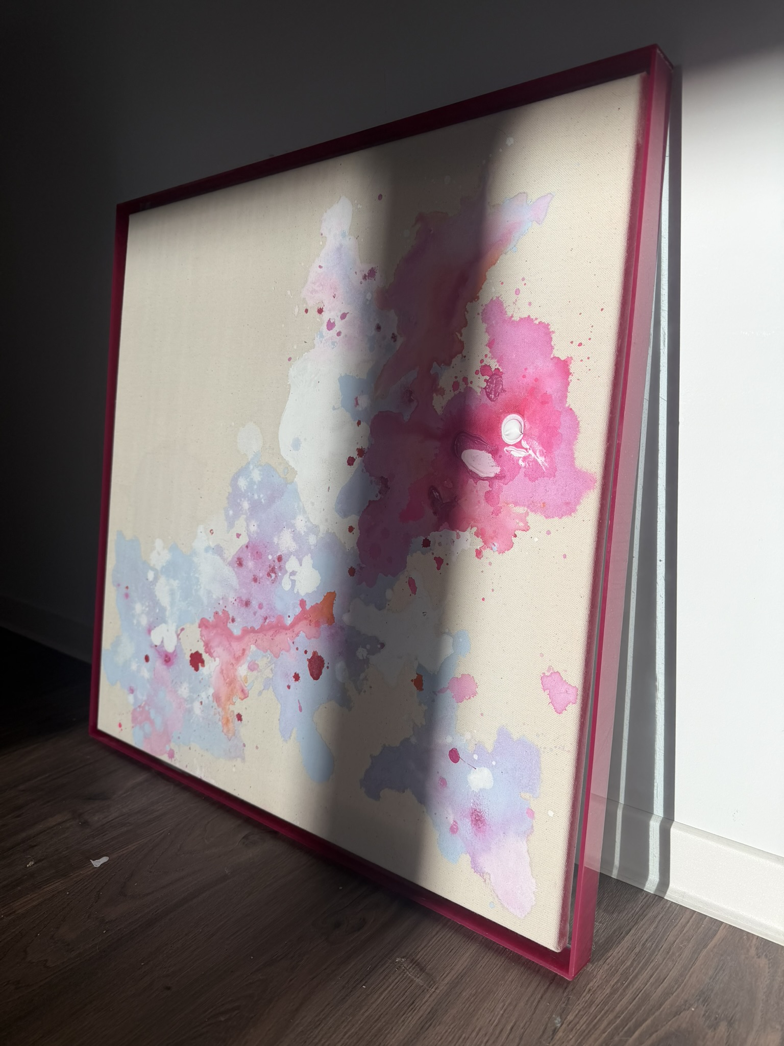 Kirschblüte II, 2026, Acryl auf roher Baumwollleinwand, Ansicht 7